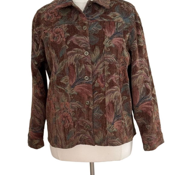 Chico's Jackets & Blazers - Chico’s Floral Button-Up Jacket size 16 (Chicos size 3)